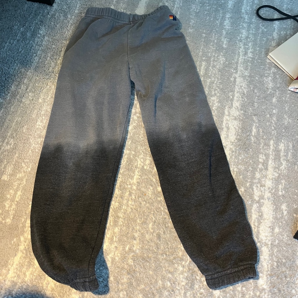 AVIATOR NATION GRAY Shaded  GIRLS SWEATPANTS -size 8